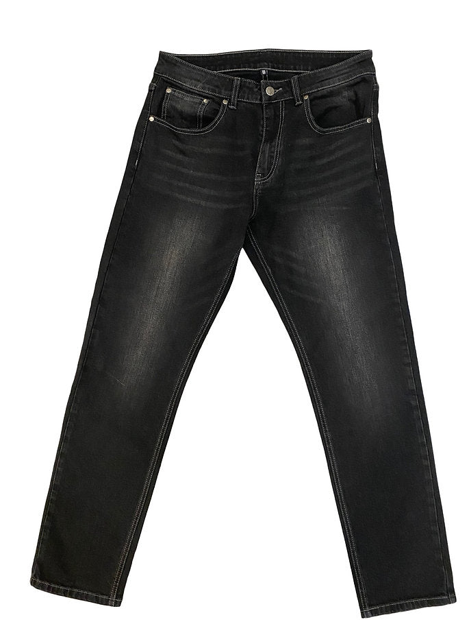 Black Denim Jeans White Washed