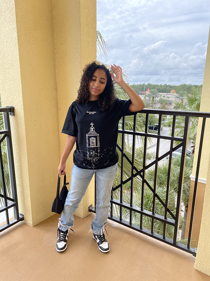 Church Reflection Black Tee