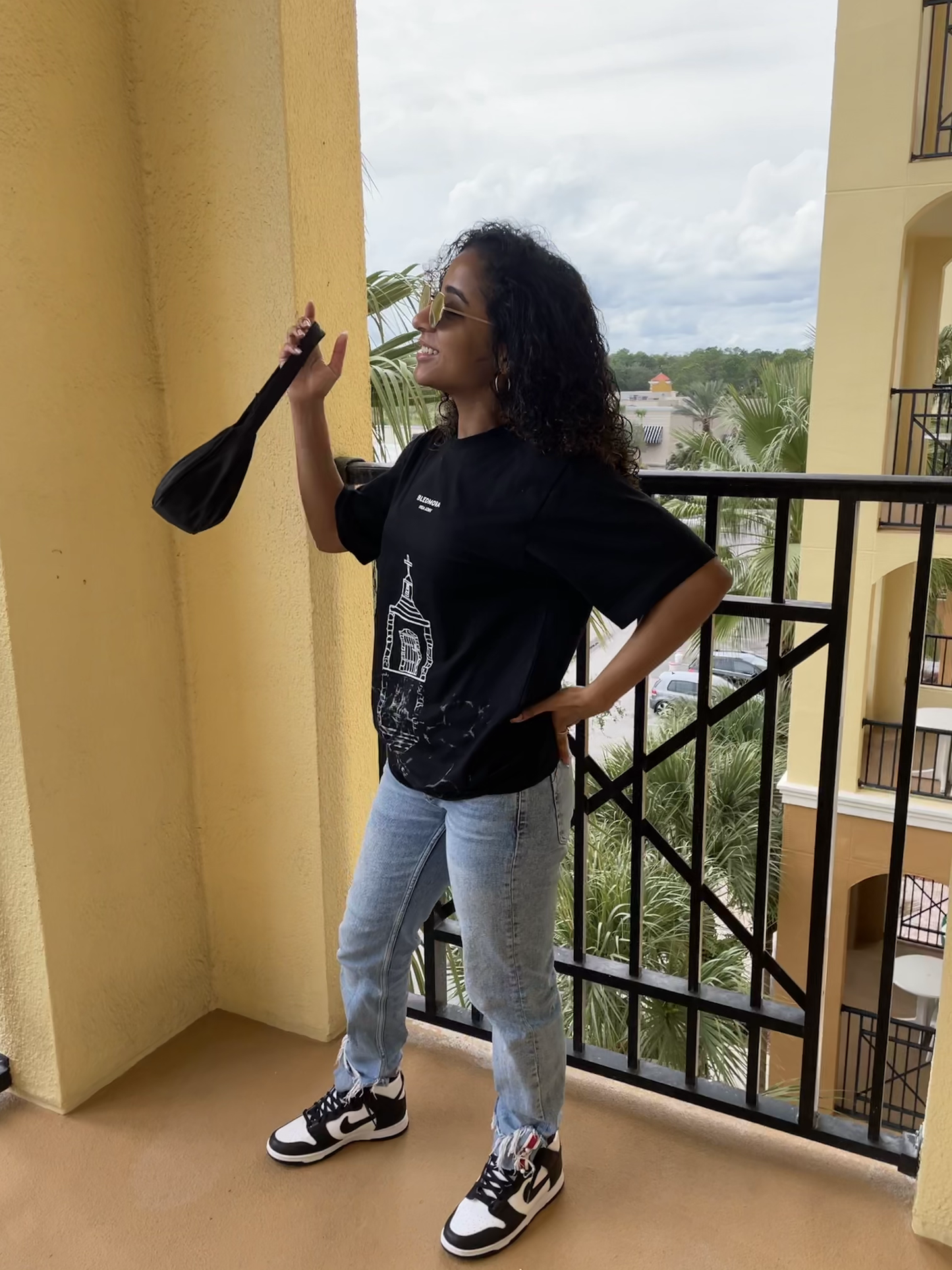 Church Reflection Black Tee