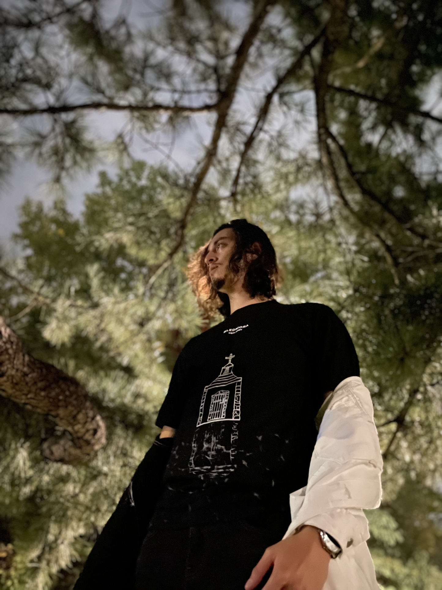 Church Reflection Black Tee