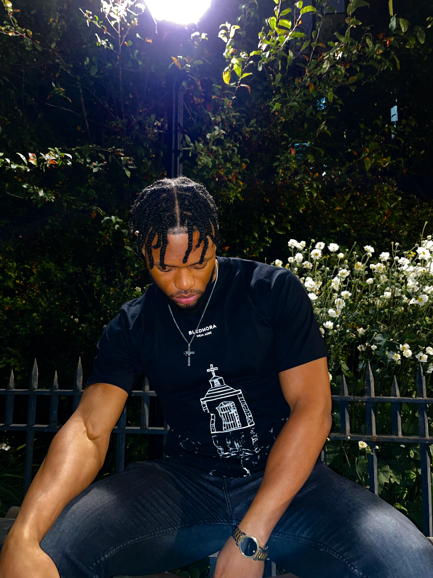 Church Reflection Black Tee