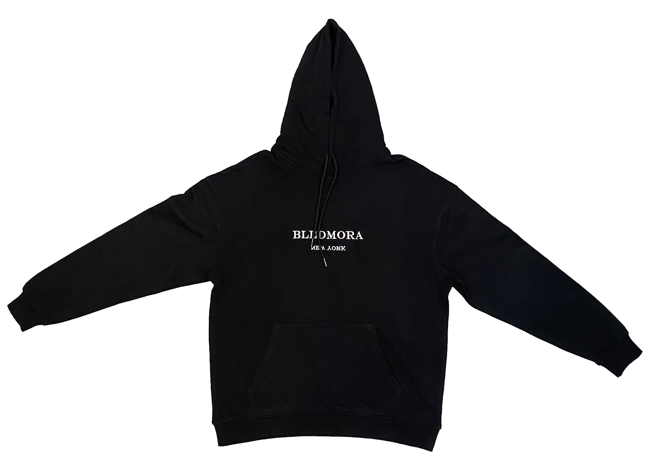 Oversized Hoodie with Moon & Raven Graphic