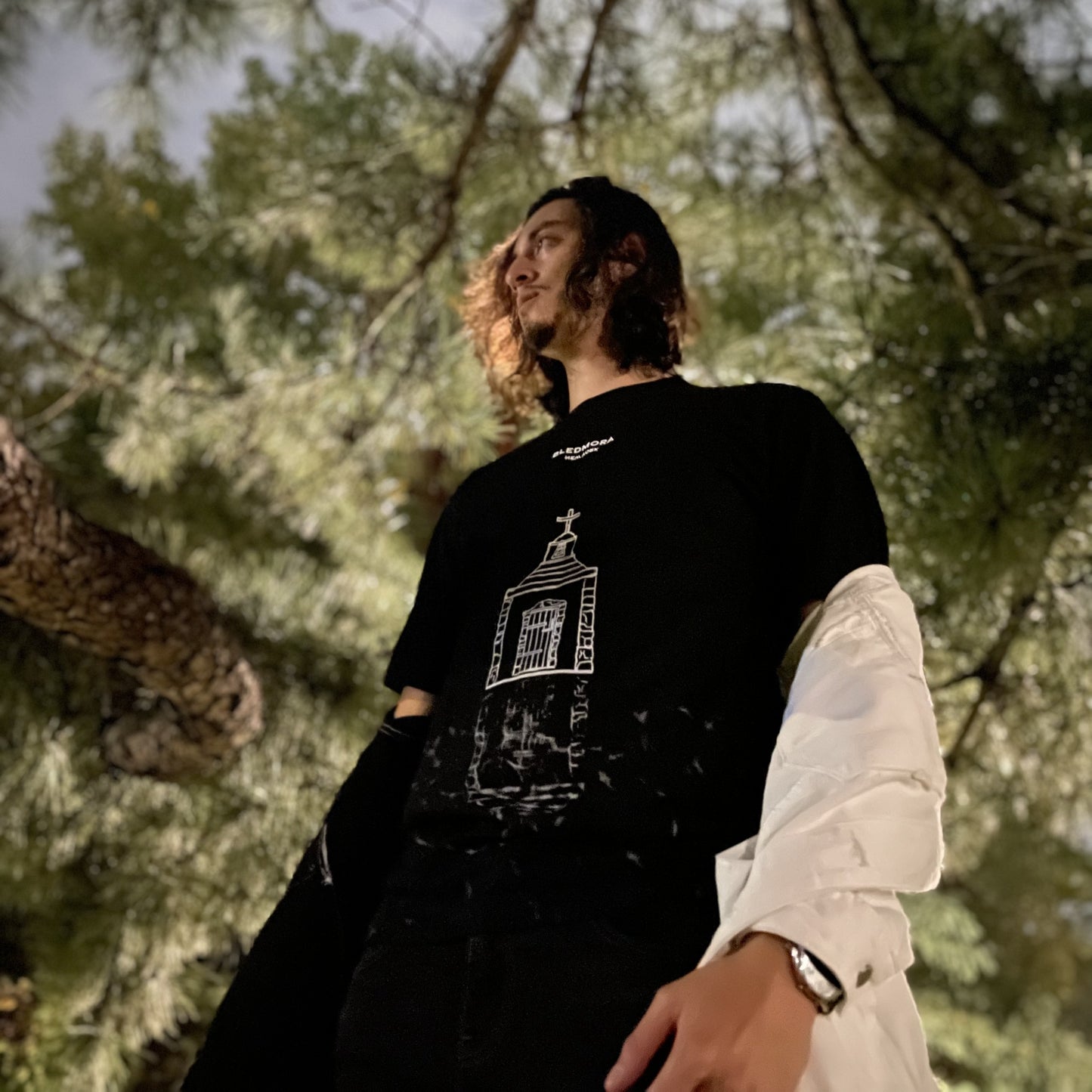 Church Reflection Black Tee