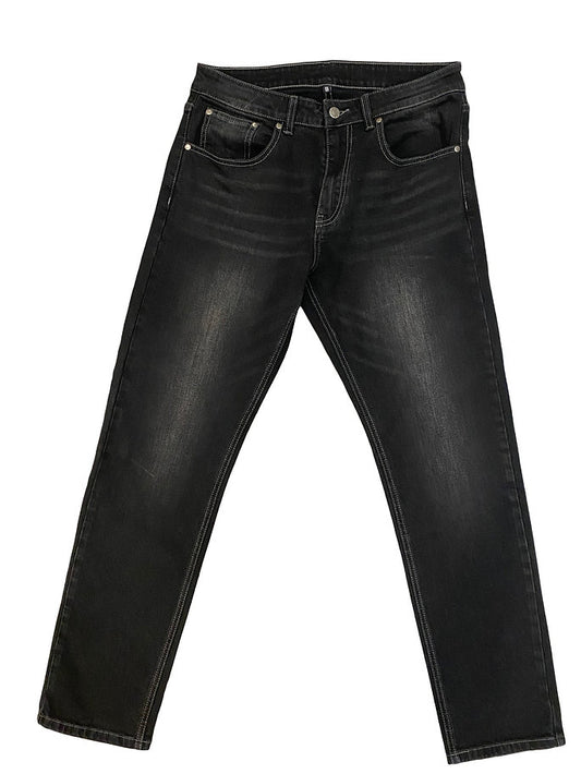 Black Denim Jeans White Washed