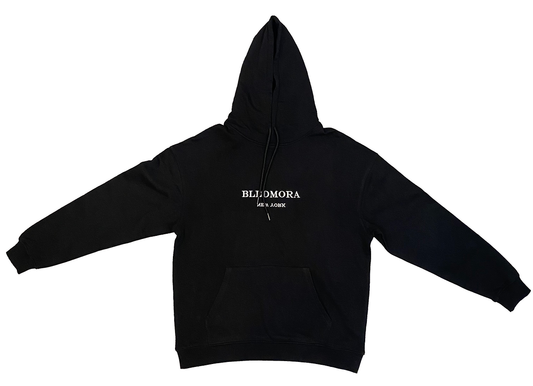 Oversized Hoodie with Moon & Raven Graphic