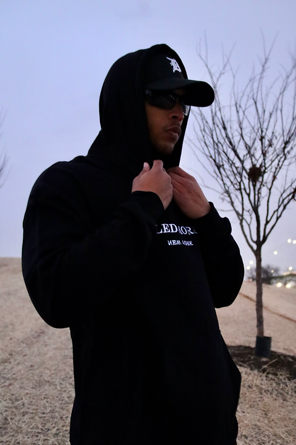 Oversized Hoodie with Moon & Raven Graphic